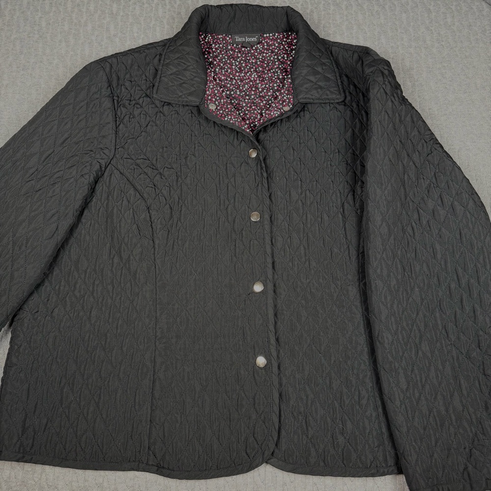 Tara Jones Black Quilted Jacket 22W